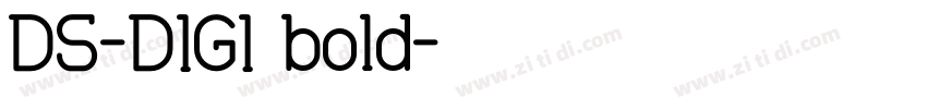 DS-DIGI bold字体转换